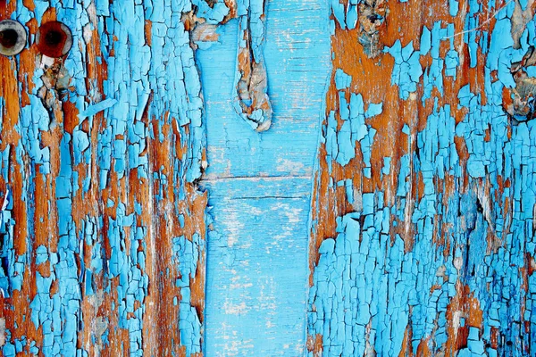Wooden Surface Old Paint Cracked Scratched All Plane — Stock Photo, Image