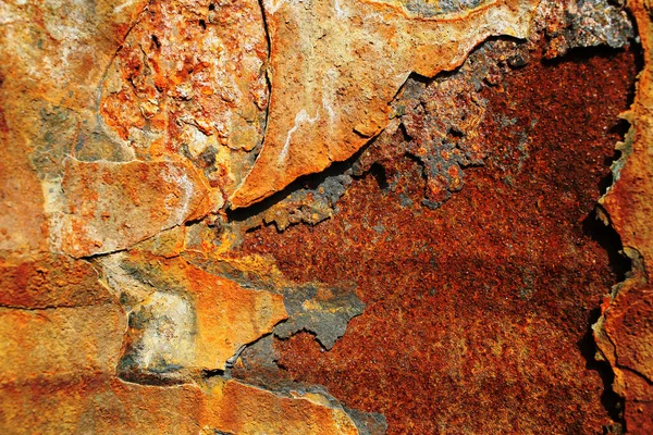 腐食性の天然鉄でできた錆びた金属表面 — ストック写真