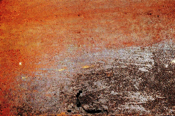 Superficie Metálica Oxidada Con Pintura Descascarada Corrosión Hormigón —  Fotos de Stock