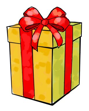 Noel ve yılbaşı günü, hediye kutusu beyaz arka plan  