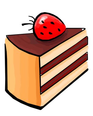 Şeker krem kek bir plaka üzerinde çilek tepesi ile 