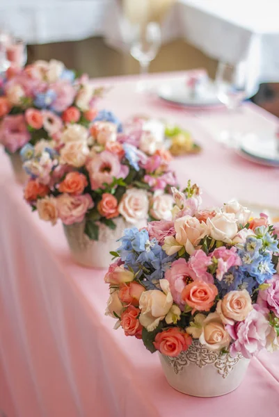 Conjunto Mesa Para Una Fiesta Evento Recepción Boda — Foto de Stock