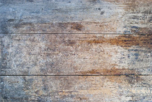 Brownish-blue scratched wooden  board. Wood texture — Stock Photo, Image