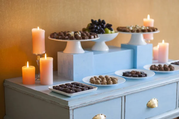 Dessert table for a wedding party — Stock Photo, Image