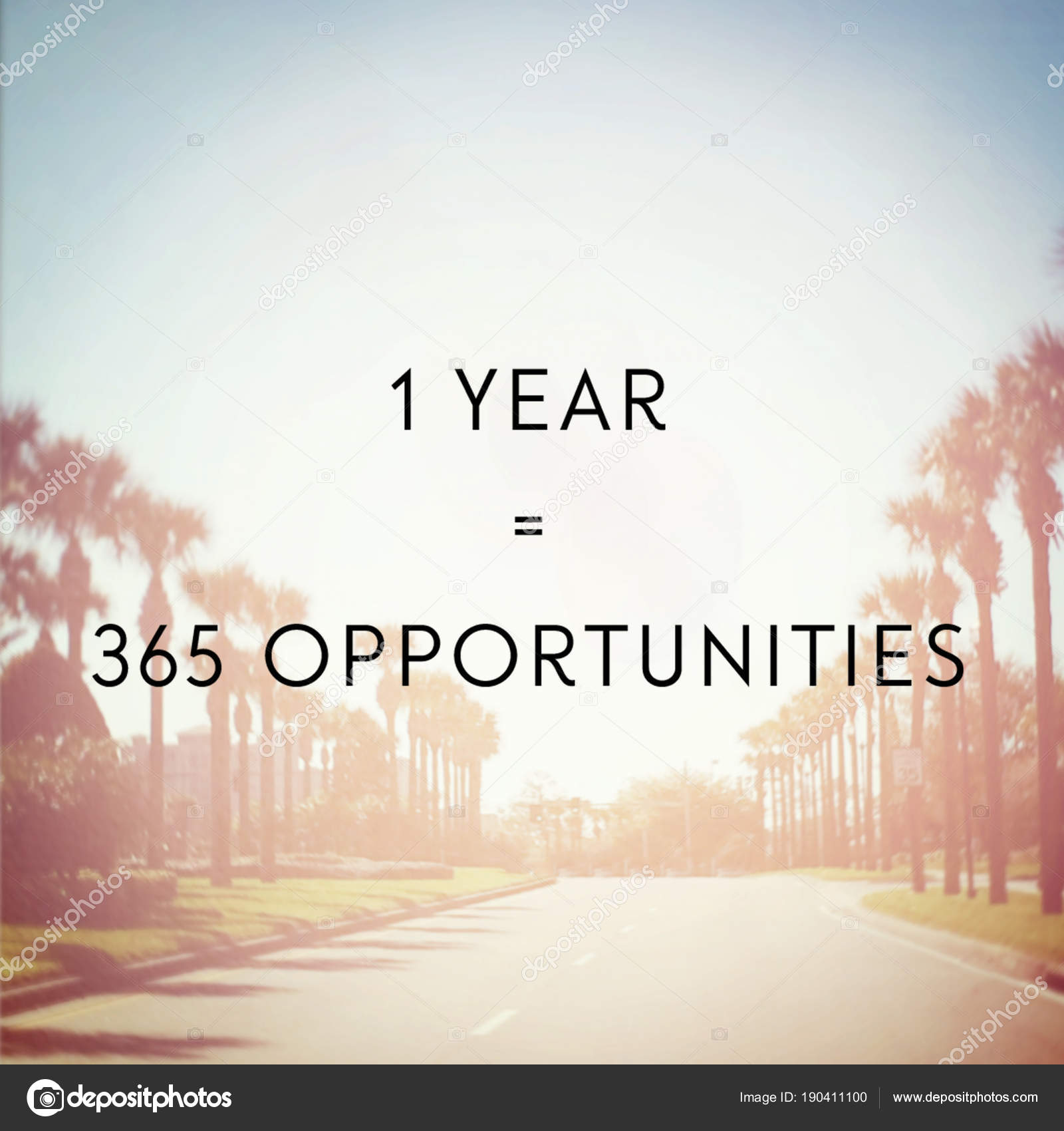 Year 365 Opportunities Motivational Phrase Stock Photo Image By C Melking