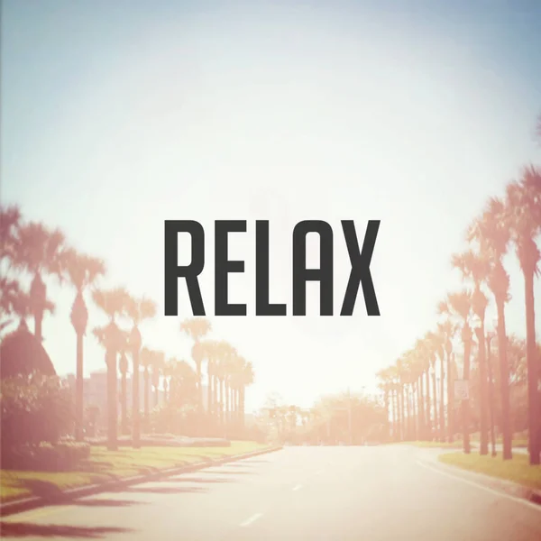 Parola Relax Frase Motivazionale — Foto Stock