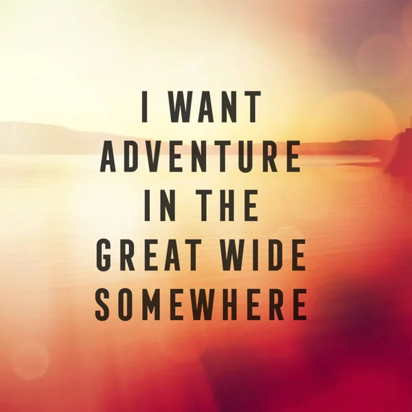 Want Adventure Great Wide — Stock Photo, Image