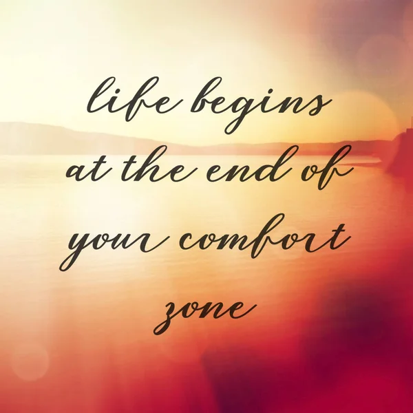 Life Begins End Your Comfort Zone — Stock Photo, Image