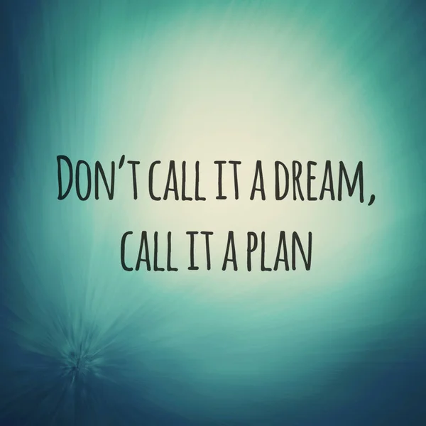 Dont Call Dream Call Plan — Stock Photo, Image