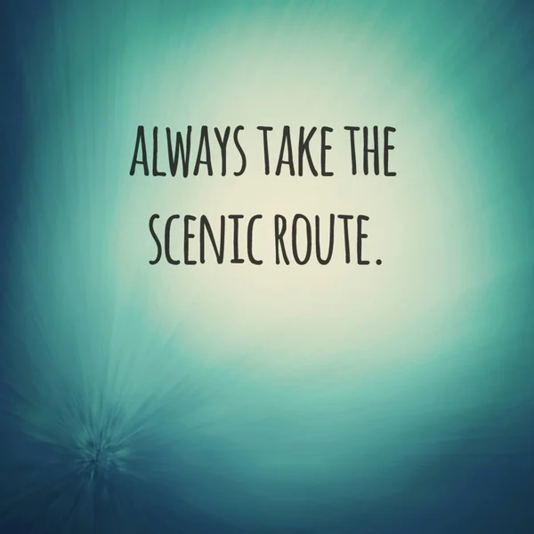 Always Take Scenic Route — Stock Photo, Image