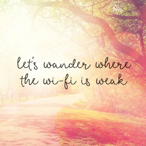 Lets Wander Weak — Stock Photo, Image