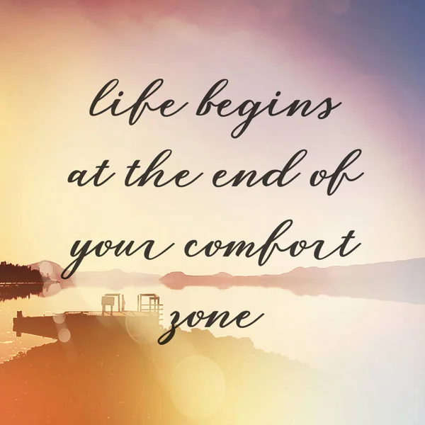 Life Begins End Your Comfort Zone — Stock Photo, Image