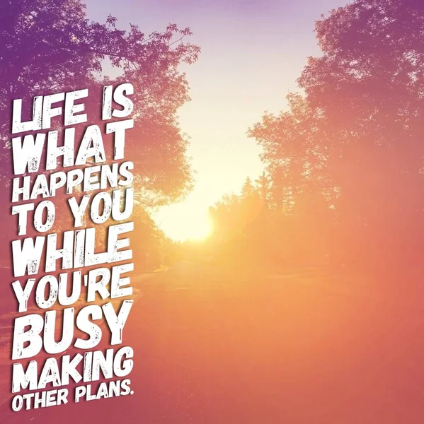 Życie Się Ciebie Gdy Jesteś Zajęty Robieniem Innych Planów — Zdjęcie stockowe