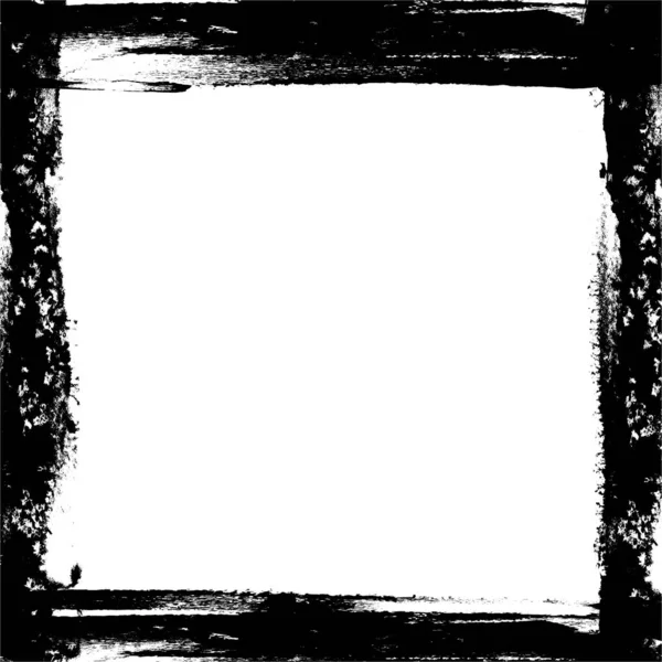 Abstrakcyjna ramka wykonana z czarnej farby i pędzla — Zdjęcie stockowe