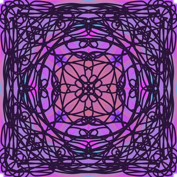 Abstrakter Stil Muster Hintergrund Symmetrie Form Muster Mit Farben — Stockfoto