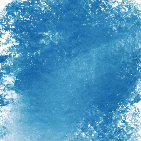 Blue water mark paint on White textured background