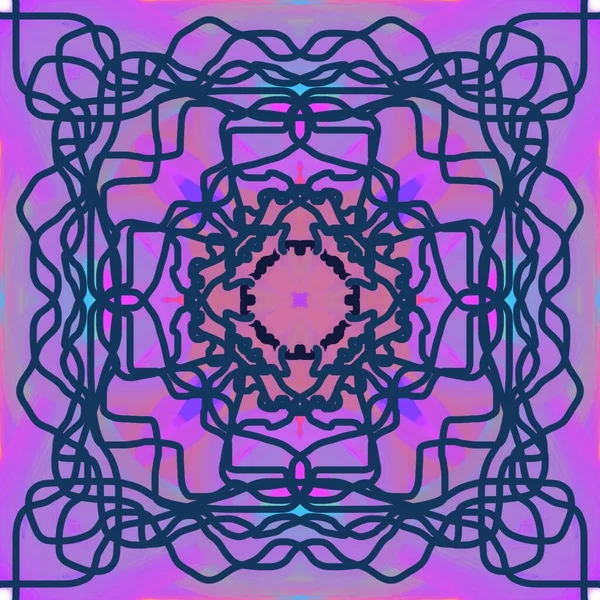 Abstracte Stijl Patroon Achtergrond Symmetrie Patroon Met Kleuren — Stockfoto
