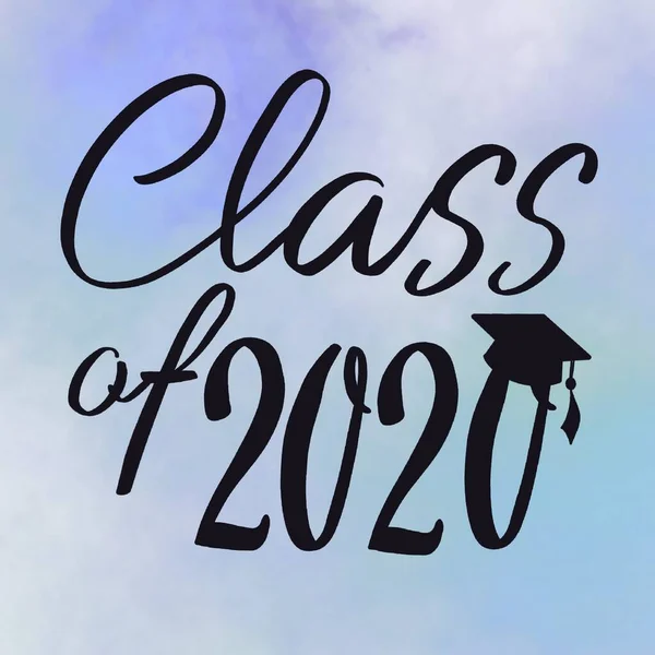 Class 2020 Graduation Cap Abstract Hand Made Background — 图库照片