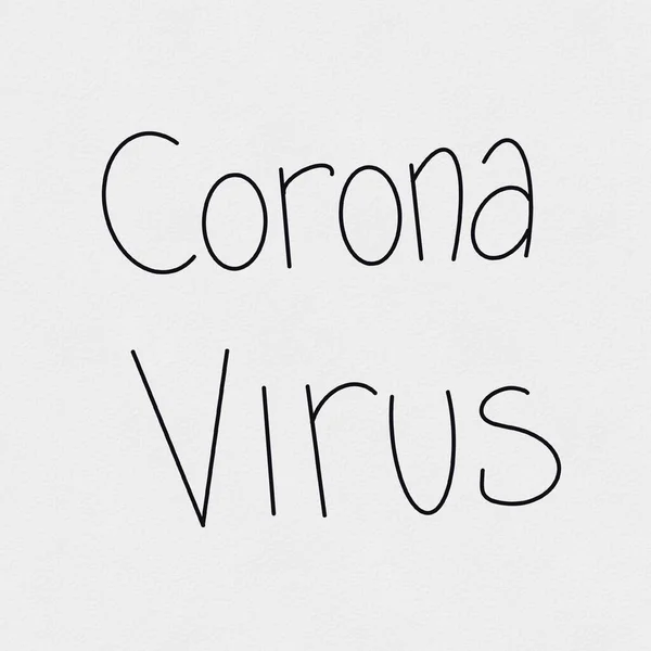 Enfermedad Por Virus Corona Covid Dibujada Mano Con Antecedentes Aislados — Foto de Stock