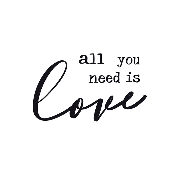 Inspirational Quote - All you need is Love — Stock Photo, Image