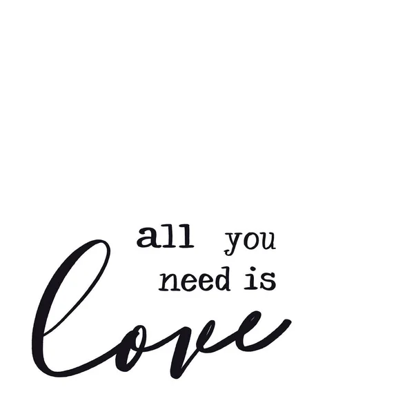 Inspirational Quote - All you need is Love — Stock Photo, Image