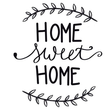 Home Sweet Home logosunun yakın çekimi