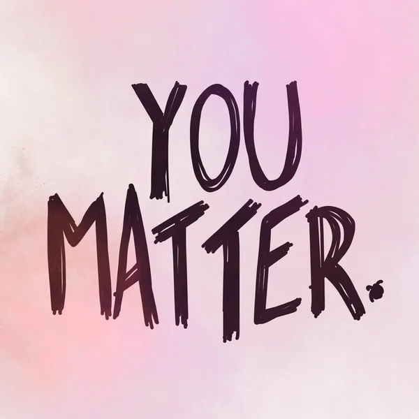 You Matter handwritten Text — Stock Photo, Image