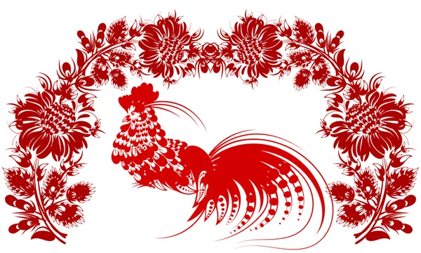 romantik boyama horoz Çince takvim yılı horoz flowe