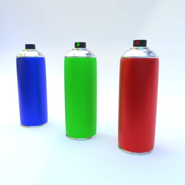 Aerosoller beyaz arka plan 3d