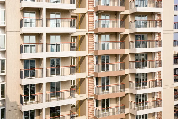 Close up shot for  a new residential building with Geometric pat — Stock Photo, Image