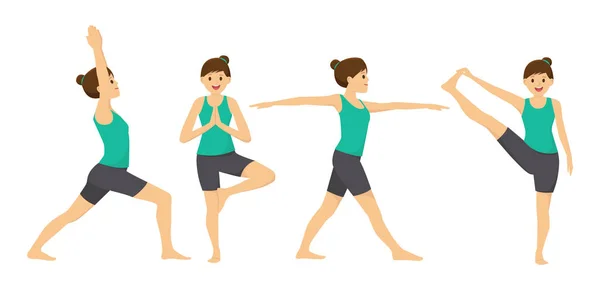 Kadın temel yoga teşkil etmektedir