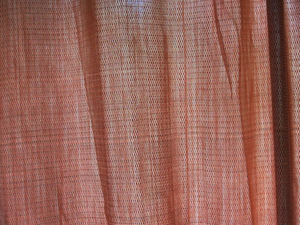 Red silk curtains — Stock Photo, Image