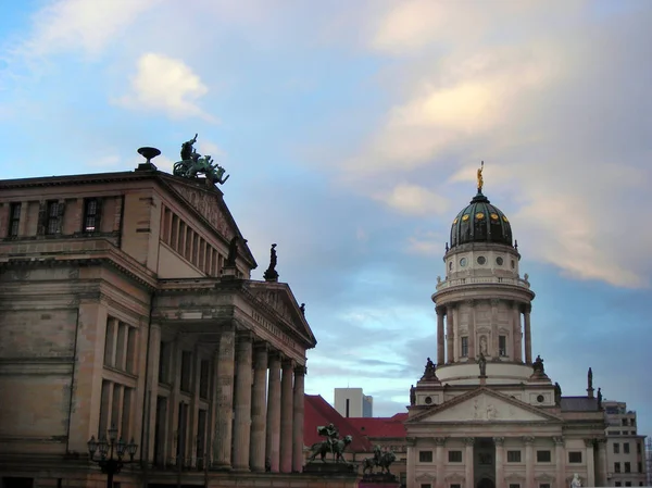 Gendarmenmarkt Square Igrejas Imagens Royalty-Free