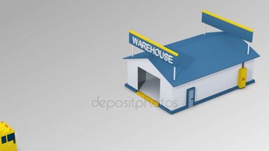 Mor kamyon mal Dock depo yükleme