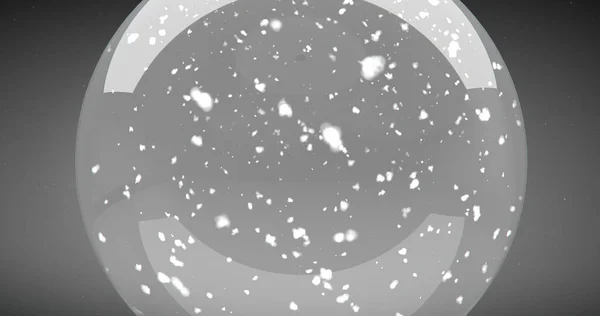 Empty Snow globe with snow inside background — 스톡 사진