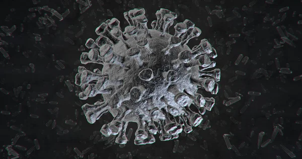 Coronavirus Close-up of virus or bacteria cells — Stock Photo, Image