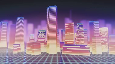 Şehir arka planında soyut yüksek hız yolculuğu