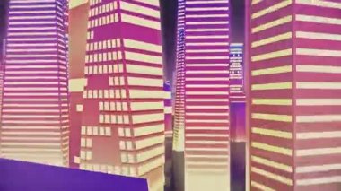 Şehir arka planında soyut yüksek hız yolculuğu