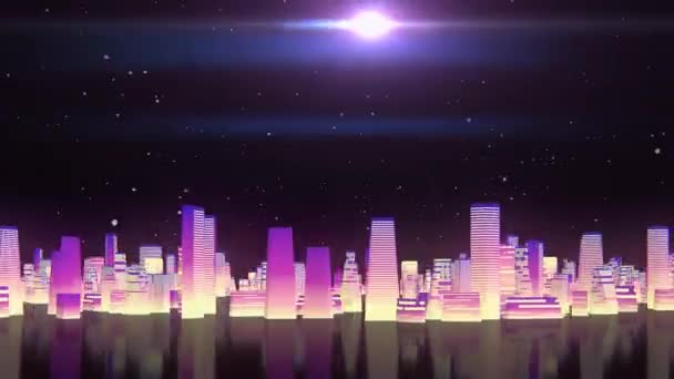 Abstraktní vysokorychlostní cestování ve městě na pozadí — Stock video