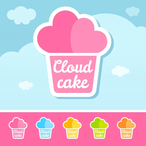 Logo du gâteau nuage — Image vectorielle