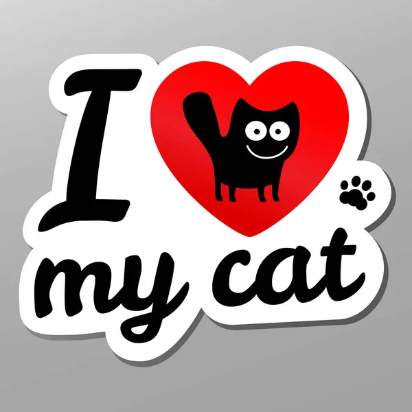 I love may cat — Stock Vector