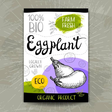 Elle çizilmiş kümesi etiketleri gıda, baharatlar.