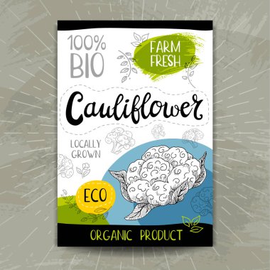 Elle çizilmiş kümesi etiketleri gıda, baharatlar.