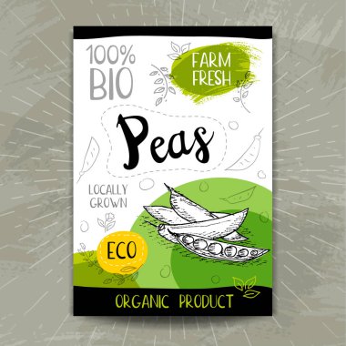 Elle çizilmiş kümesi etiketleri gıda, baharatlar.