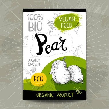 Elle çizilmiş kümesi etiketleri gıda, baharatlar.