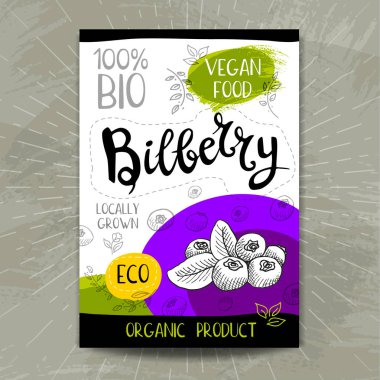 Elle çizilmiş kümesi etiketleri gıda, baharatlar.