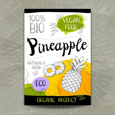 Elle çizilmiş kümesi etiketleri gıda, baharatlar.