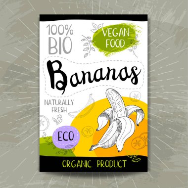 Elle çizilmiş kümesi etiketleri gıda, baharatlar.