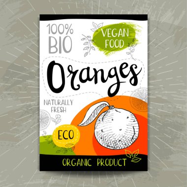 Elle çizilmiş kümesi etiketleri gıda, baharatlar.