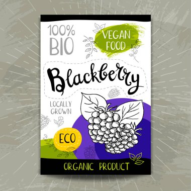 Elle çizilmiş kümesi etiketleri gıda, baharatlar.